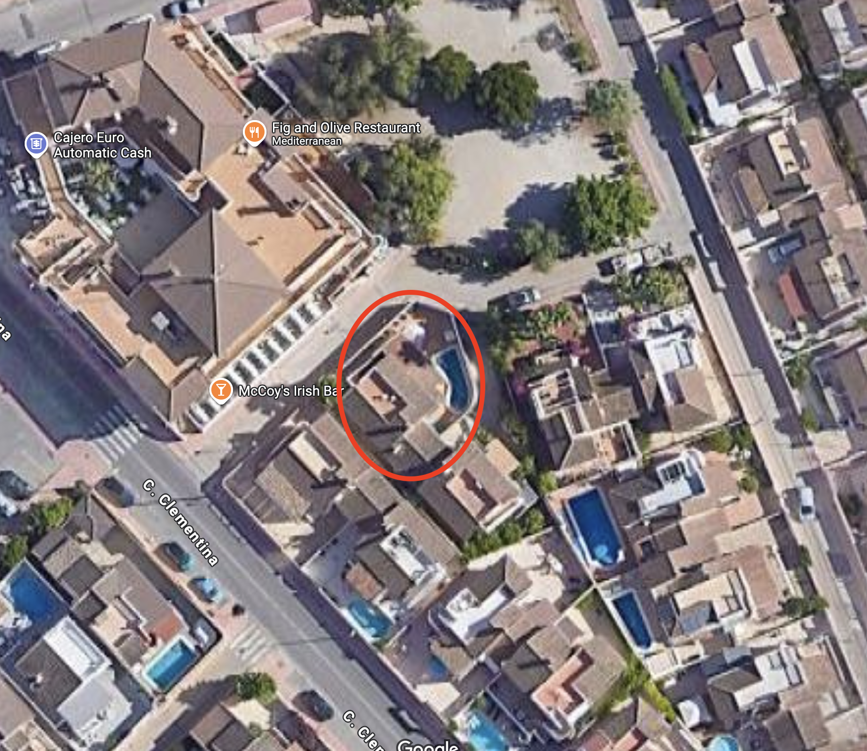 Villa Limon Location Aerial View
